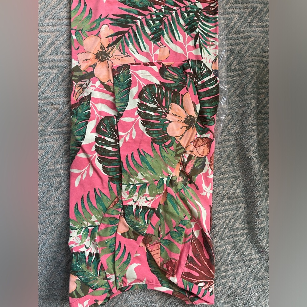 Denim & Co Coral Tropical Shirt 1X A366976 NWT - Picture 4 of 5